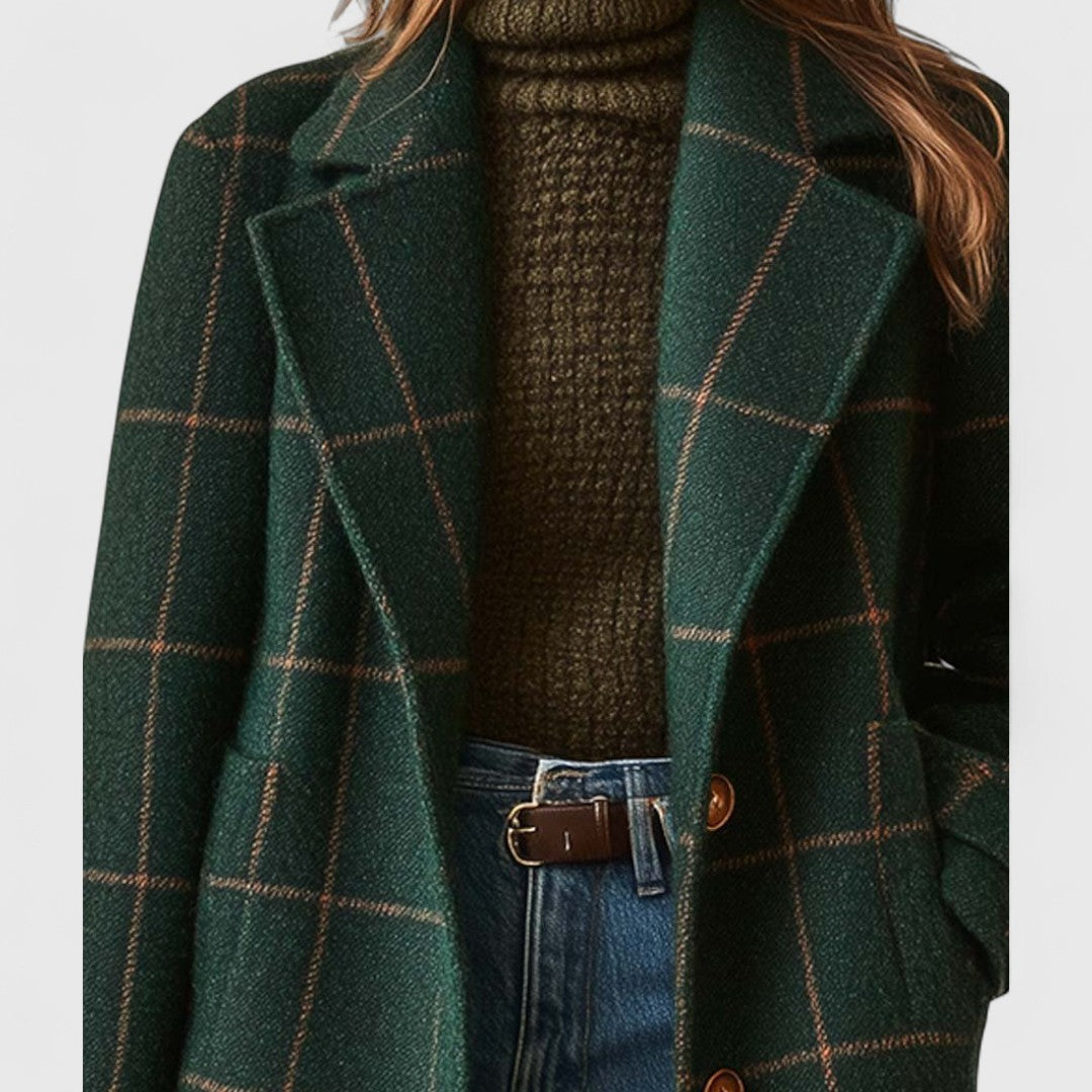 Mailey – Manteau à carreaux raffiné pour une élégance au quotidien