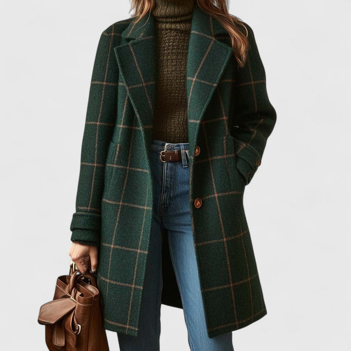 Mailey – Manteau à carreaux raffiné pour une élégance au quotidien