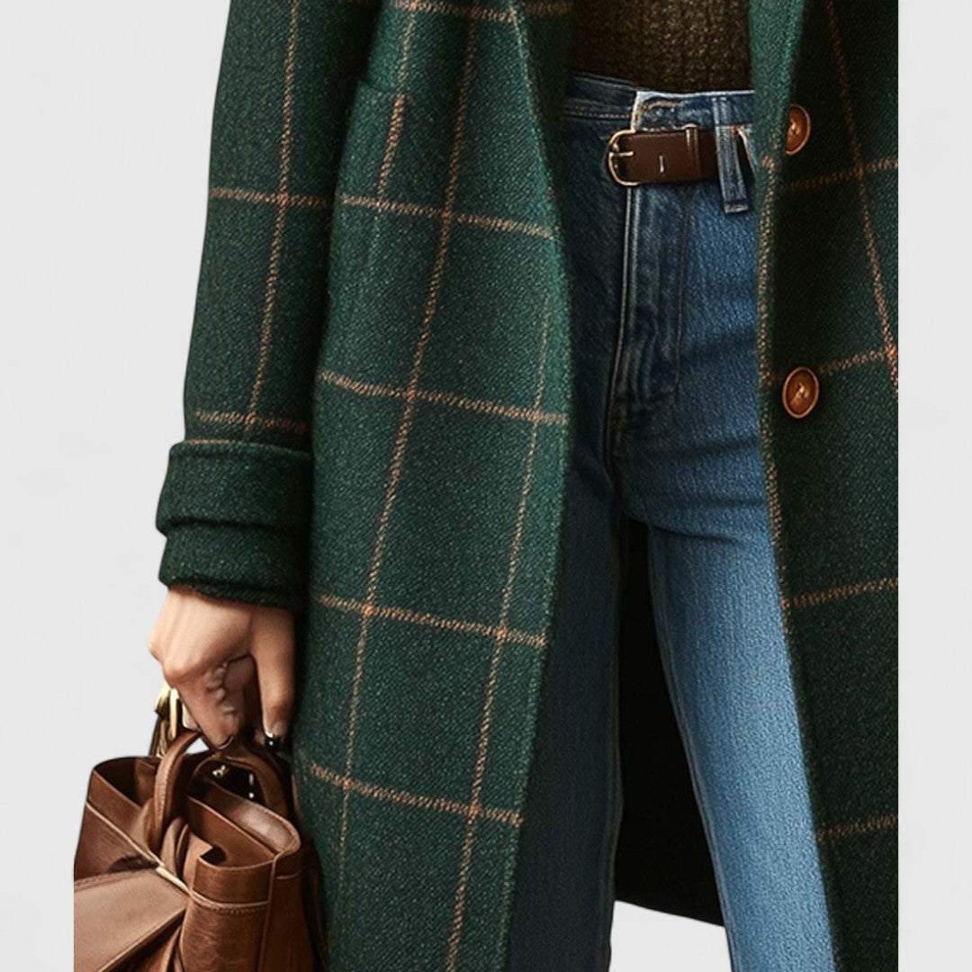 Mailey – Manteau à carreaux raffiné pour une élégance au quotidien