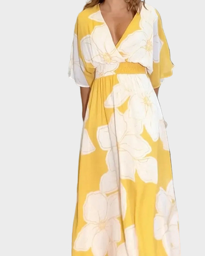 Daisy | Robe midi fleurie élégante au design Harmony