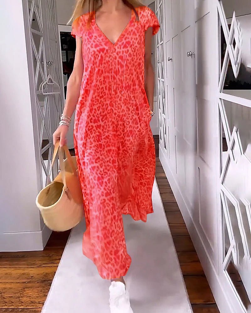 Glaiza | V-Neck Maxi Dress