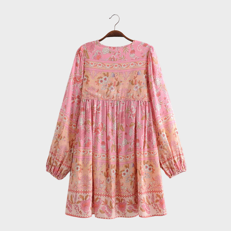 Robe Tunique Mini Bohème, Karlie Rose Vintage