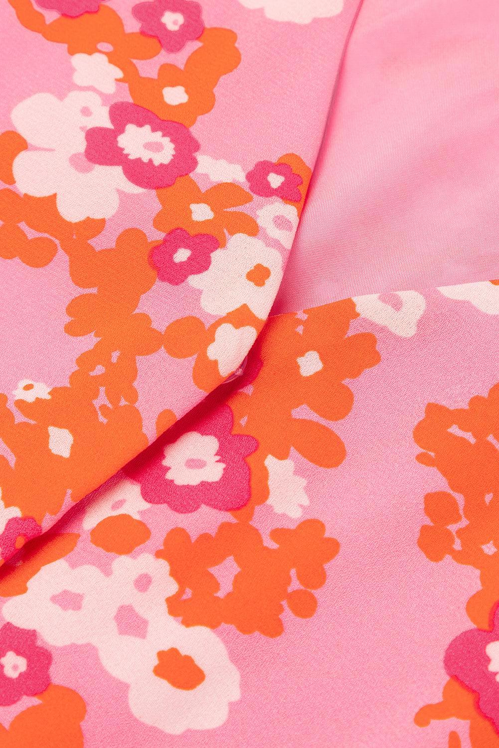 Robe fleurie Kimberly à volants et décolleté en V