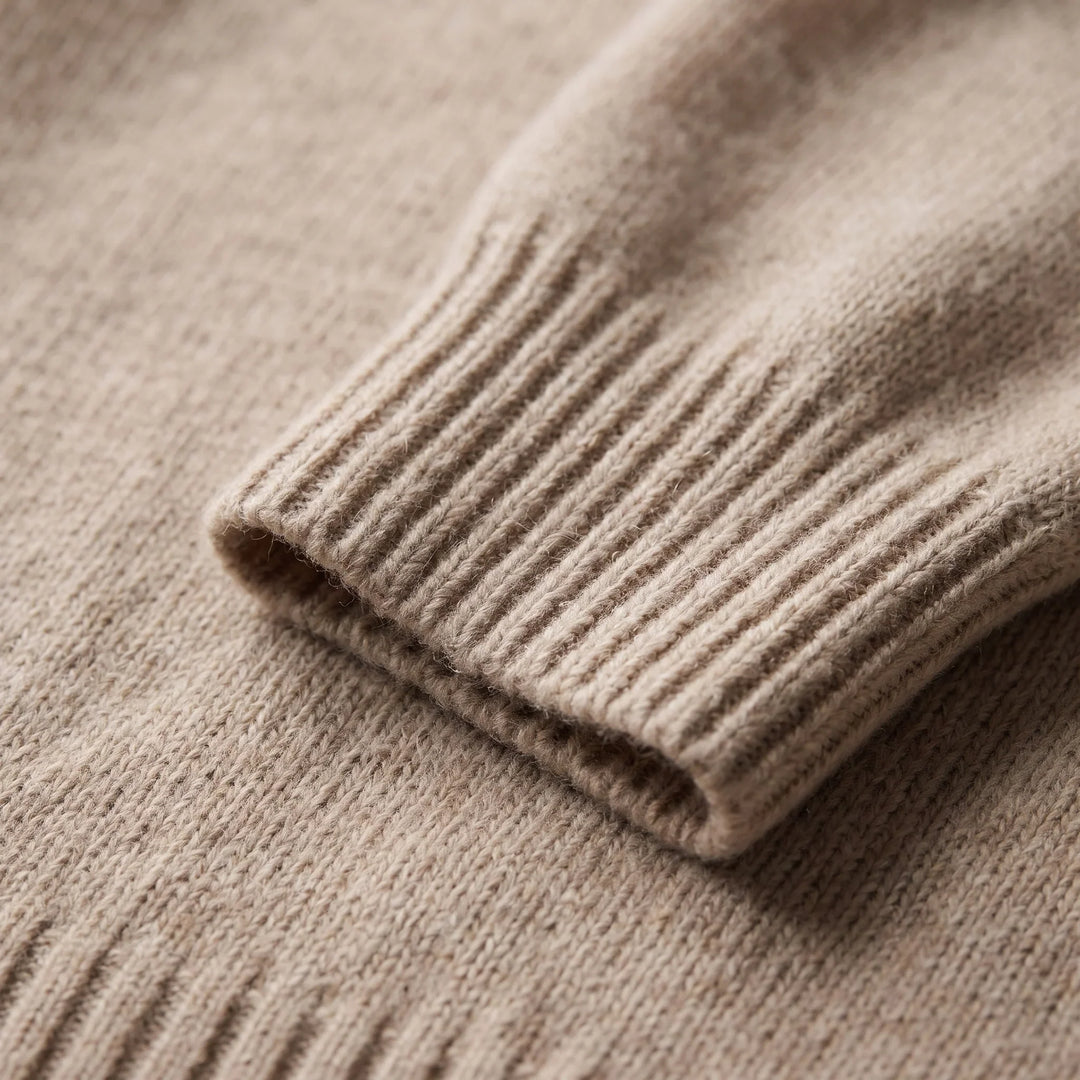 Ribbed Turtleneck Sweater for Women – Oversized Drop Shoulder Knit Pullover, Chunky Fall and Winter Sweater