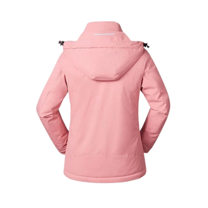 Waterproof Rain Jacket for Women – Fleece Lined Hooded Winter Jacket, Warm Outdoor Coat for Walking and Travel