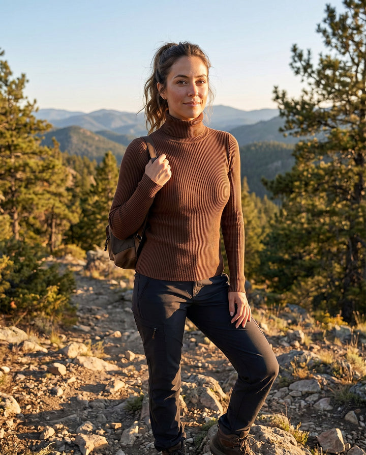 Effortless Sweaters for Women with Ribbed Turtleneck Lightweight Knit